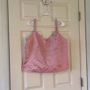 Baby pink silky top